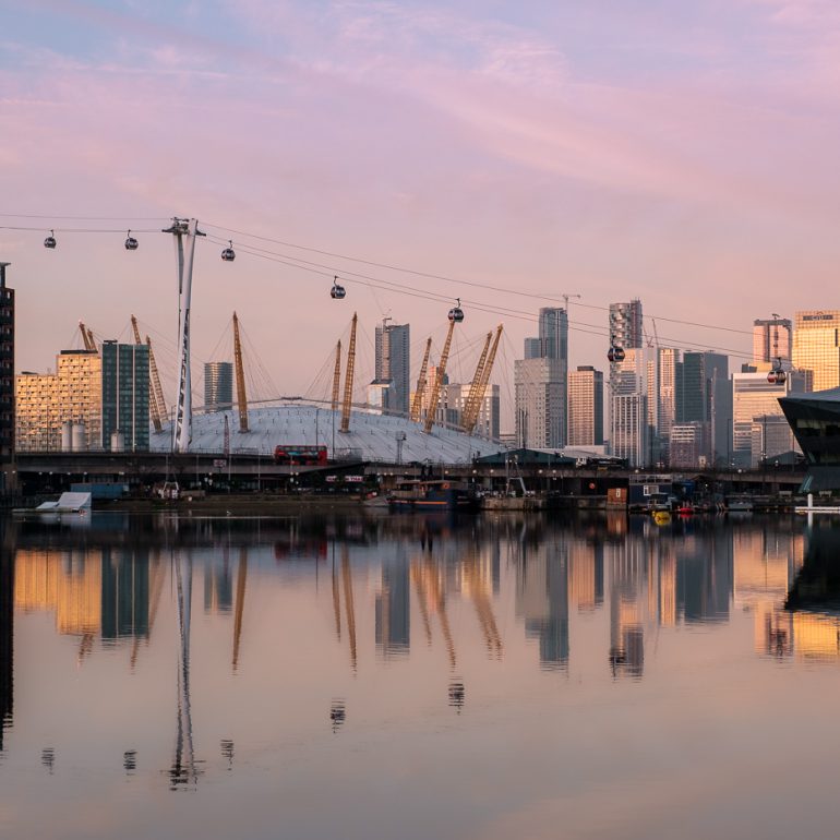 Pink Skies at Royal Victoria Dock - London