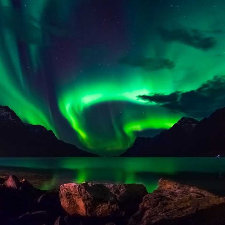 The Northern Lights at Ersfjord, Tromso
