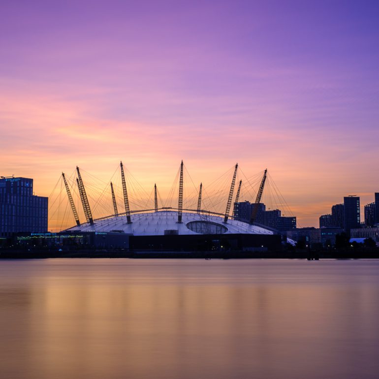 The O2 Arena at Sunrise - London