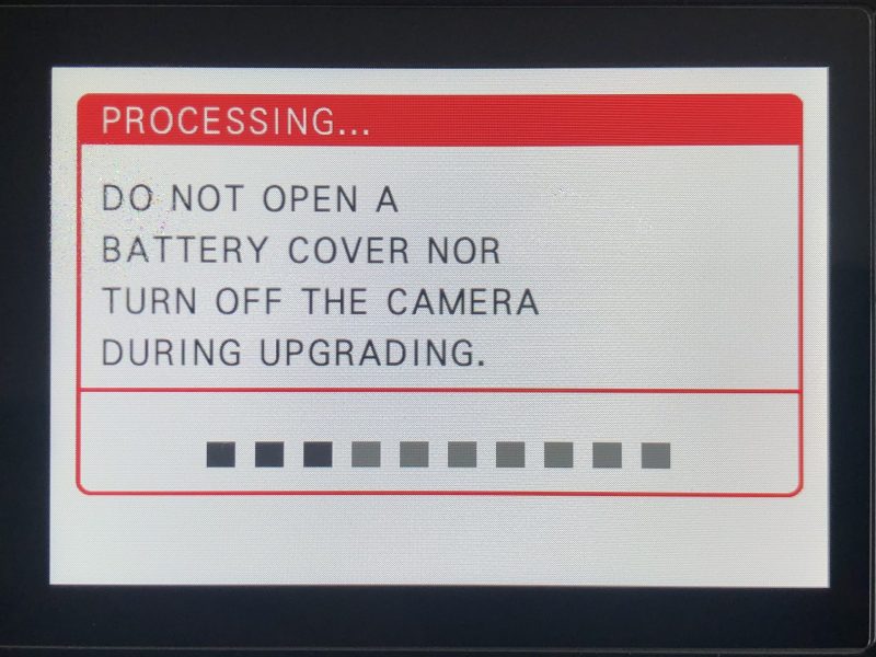 Fujifilm X-T3 Updating Firmware