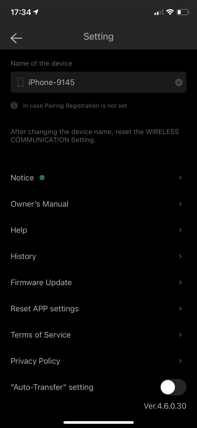Fujifilm Cam App Settings